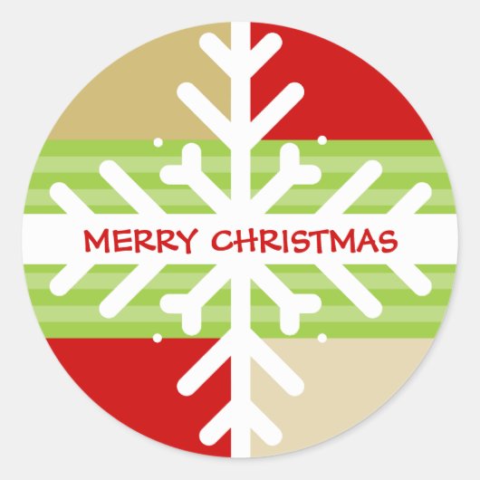 CHRISTMAS STICKER :: Schneeflockensezierung 4 (Vorderseite)