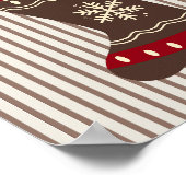 Christmas Stocking Brown And Red Poster (Ecke)
