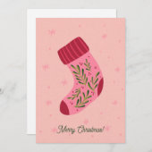 Christmas Stocking Feiertagskarte (Vorne/Hinten)