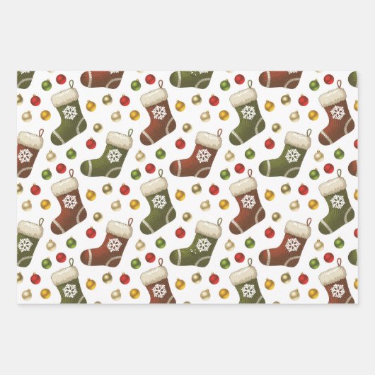 Christmas Stocking Geschenkpapier Set (Vorderseite 3)