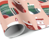 Christmas Stockings Pink Geschenkpapier (Rolleneckpunkt)