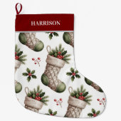 Christmas Stockings Winter Berries Großer Weihnachtsstrumpf (Vorderseite)