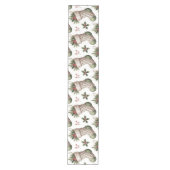 Christmas Stockings Winter Berries Mittelgroßer Tischläufer (Vorderseite)