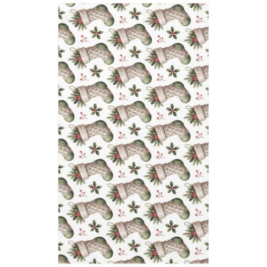 Christmas Stockings Winter Berries Tischdecke (Vorderseite)