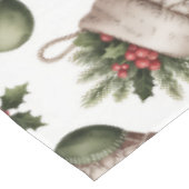 Christmas Stockings Winter Berries Tischdecke (Schrägansicht)
