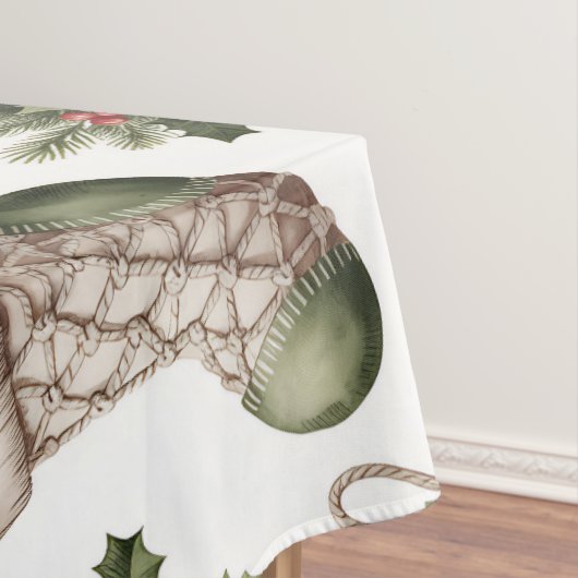 Christmas Stockings Winter Berries Tischdecke (Beispiel)