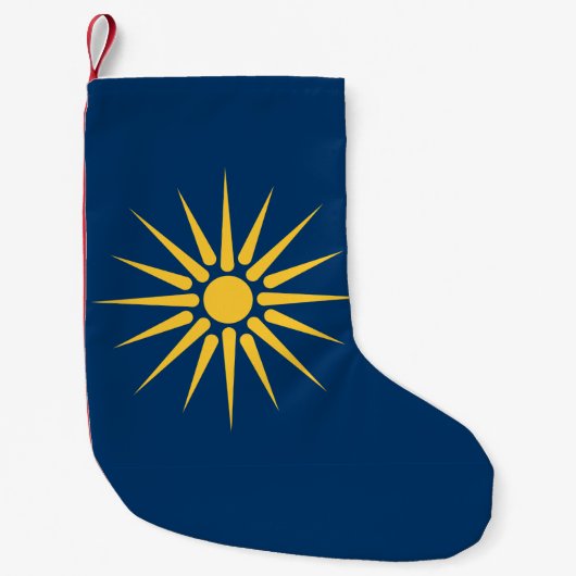 Christmas Stockings with Flag of Macedonia, Greece Kleiner Weihnachtsstrumpf (Vorderseite)