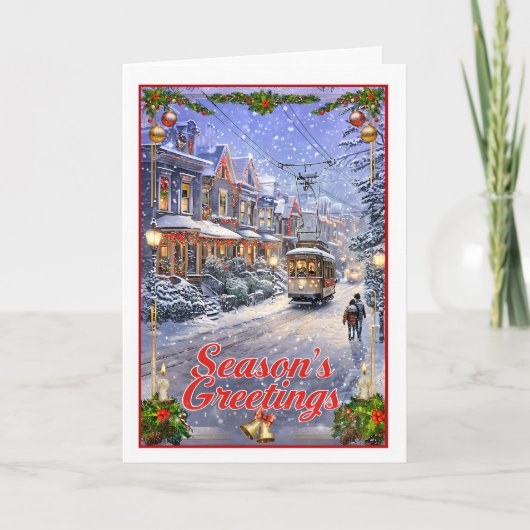 Christmas Streetcar Karte (Vorderseite)