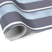 Christmas Stripe Muster Blue ID862 Geschenkpapier (Rolleneckpunkt)