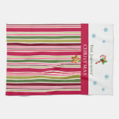 Christmas Striped– Holiday Cooking & Baking Gift Geschirrtuch (Horizontal)