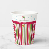 Christmas Striped– Holiday Cooking & Baking Gift Pappbecher (Vorderseite)