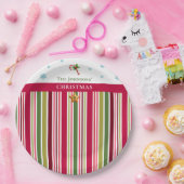 Christmas Striped– Holiday Cooking & Baking Gift Pappteller (Party)