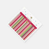 Christmas Striped– Holiday Cooking & Baking Gift Serviette (Ecke)