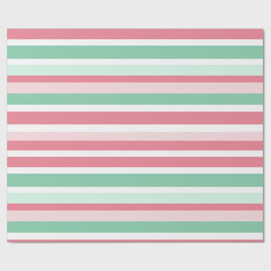 Christmas Stripes Pattern Geschenkpapier (Flach)