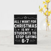 Christmas Students Saying 6-7 67 Six Seven Funny T Karte (Gelbe Blume)
