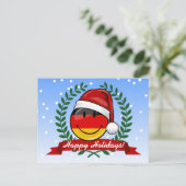 Christmas Style German Flag Feiertagspostkarte (Stehend Vorderseite)