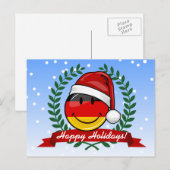 Christmas Style German Flag Feiertagspostkarte (Vorne/Hinten)