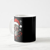 Christmas Sugar Calavera Skull Santa Hat Candy Can Kaffeetasse (Vorderseite Links)