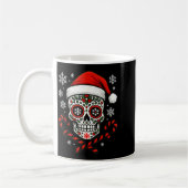 Christmas Sugar Calavera Skull Santa Hat Candy Can Kaffeetasse (Links)