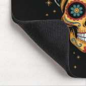 Christmas Sugar Skull Art Woman Santa Hat Festive  Mousepad (Ecke)