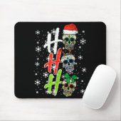 Christmas Sugar Skull Ho Ho Ho Xmas Mexican Men Wo Mousepad (Mit Mouse)