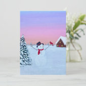 Christmas sunset feiertagskarte (Stehend Vorderseite)