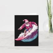 Christmas Surfing Santa Surfboarder Surf Lover Xma Karte (Vorderseite)