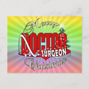 CHRISTMAS SURGEON DOCTOR FEIERTAGSPOSTKARTE
