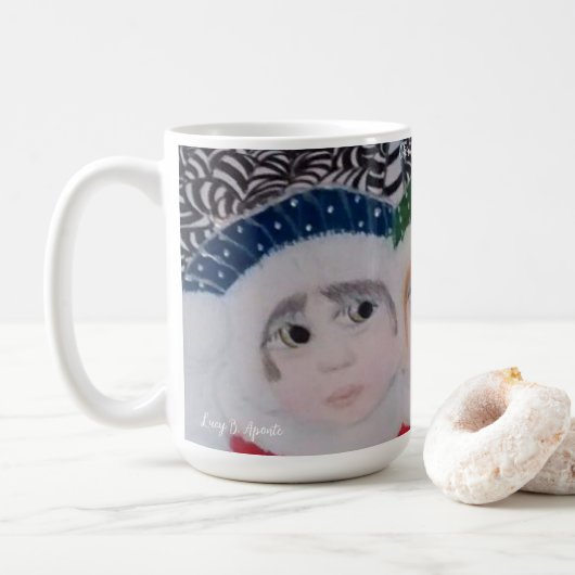Christmas Surprise cute kids Mug Kaffeetasse (Mit Donut)