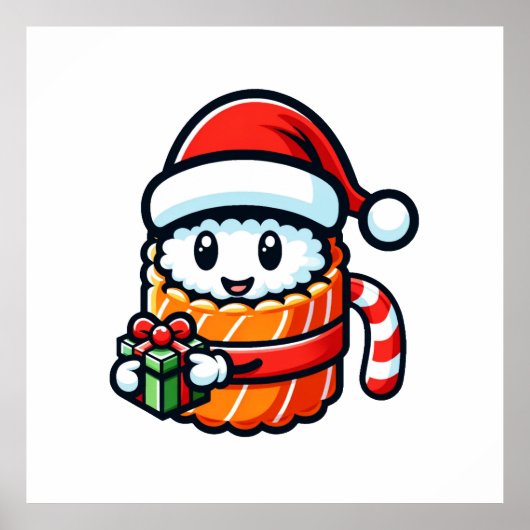 Christmas Sushi - Design des Niedlichen Holiday Fo Poster (Vorne)