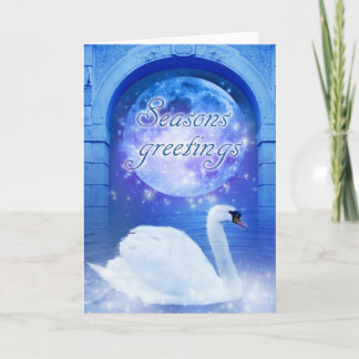 Christmas Swan Feiertagskarte