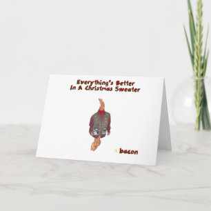 Christmas Sweater-ized Bacon Feiertagskarte