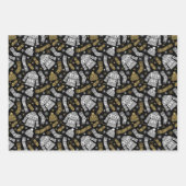 Christmas Sweater Socks Hat Gloves Snowflakes Geschenkpapier Set (Vorderseite)