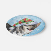 Christmas Swedish Vallhund Pappteller (Schrägansicht)