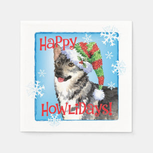 Christmas Swedish Vallhund Serviette