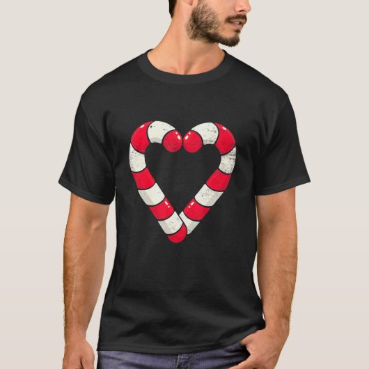 Christmas Sweets Candy Canes Heart Xmas Holidays S T-Shirt (Vorderseite)