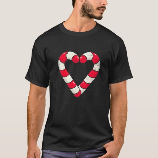 Christmas Sweets Candy Canes Heart Xmas Holidays S T-Shirt (Vorderseite)