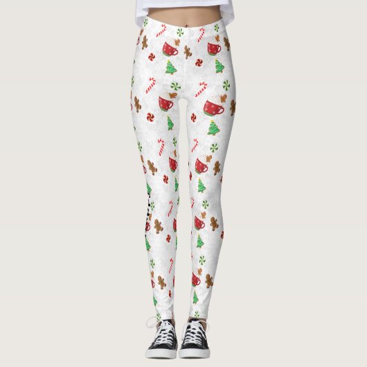 Christmas Sweets Customizable Leggings (Vorderseite)