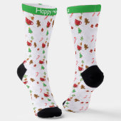 Christmas Sweets Customizable Socken (Gewinkelt)