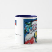 CHRISTMAS T LETTER / SANTA MIT VIOLIN MONOGRAM TASSE (Zentrum)