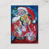 CHRISTMAS T LETTER / SANTA MIT VIOLIN MONOGRAM VISITENKARTE (Rückseite)