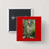 Christmas T-Rex Dinosaur Button (Vorne & Hinten)