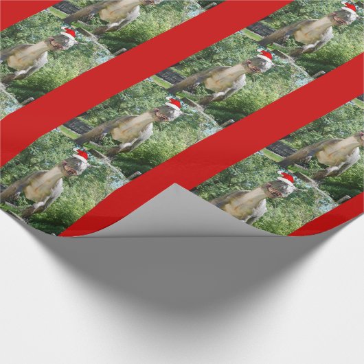 Christmas T-Rex Dinosaur Geschenkpapier (Ecke)