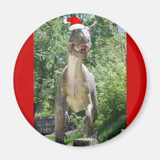 Christmas T-Rex Dinosaur Magnet (Vorne)