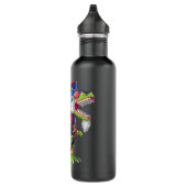 Christmas T Rex Dinosaur Nutcracker Nutcracker Gif Edelstahlflasche (Rechts)