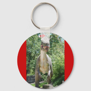Christmas T-Rex Dinosaur Schlüsselanhänger