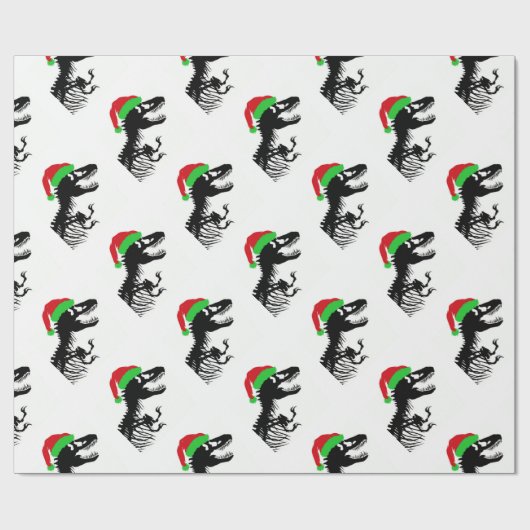 Christmas T-Rex Geschenkpapier (Flach)