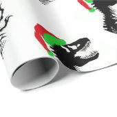 Christmas T-Rex Geschenkpapier (Rolleneckpunkt)