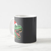 Christmas T-rex Kaffeetasse (Vorderseite Links)