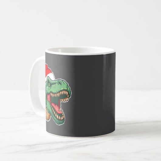 Christmas T-rex Kaffeetasse (Vorderseite Links)